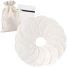 PHOGARY 14PCS Washable Nursing Pads, Reusable Organic Bamboo Breast Pads with Laundry Bag and Storage Bag - Soft, Absorbent, Hypoallergenic, Eco Pads for Breastfeeding