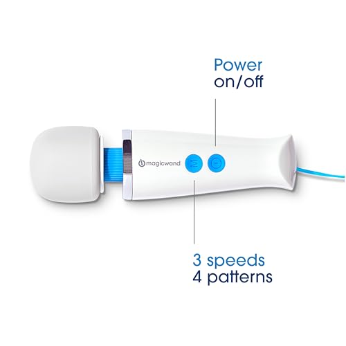 Image of Magic Wand Micro - Ultimate Massage & Relaxation - Cordless, Compact Multi-Speed Personal Handheld Wand Vibrator for Women, Men, & Couples - Body-Safe Silicone Head & Flexible Neck - HV-60