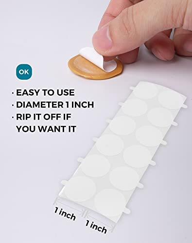 LANDVIDI 360PCS Double Sided Adhesive Dots for Wax Seal Stamp kit, 1inch Adhesive Wax Seal Backing for Wax Seal Stickers, Craft Adhesive Waxing (White)