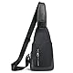 Aucuu Brusttasche Herren, Umhängetasche Sling Bag, Oxford-Tuch Crossbody Bag mit USB-Ladenanschluss, Schultertasche Wasserdichte Umhängetaschen Handtasche Herren für Sport Radfahren Arbeit Reisen