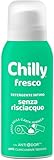 Chilly Senza Risciacquo, Detergente Intimo Senza Risciacquo Fresco, Da usare sulla Carta Igienica, Formula in Mousse a pH5, Arricchito con mentolo naturale, Con Anti-Odor, Clinicamente Testato - 100ml