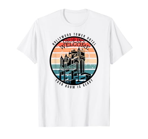 Hollywood Tower Hotel, Theme Park Ride, Drop In's Welcome T-Shirt