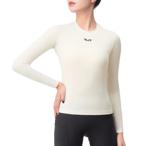 ROCKBROS TVI Maillots de Ciclismo para Mujer, Manga Larga Camiseta Térmica Ajustada, Ropa Deportiva de Invierno para Ciclista Bicicleta MTB Carretera