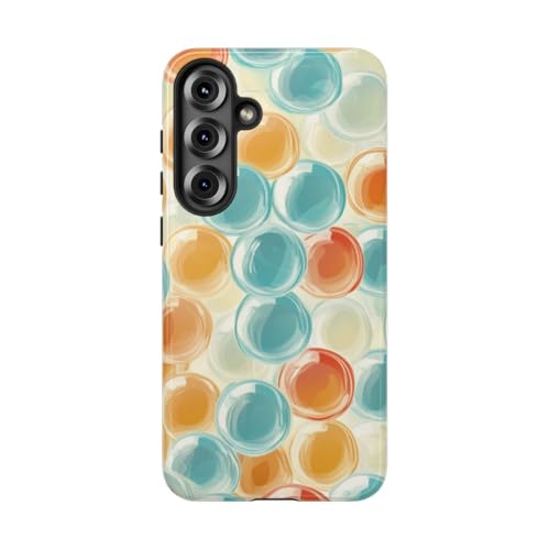 Coque résistante Samsung S25 Plus brillante antichoc à motif bulle coloré