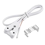 MECCANIXITY T8 Clips Bracket for LED Tubing, LED Fluorescent Tube Holder 8 Pack with Round Hole Plug 30cm Lamp Connecting Wire 8 Pack