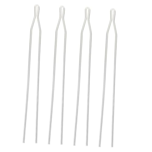 ULTECHNOVO 4個古風字型ヘアピン 銅製髪飾り素材 和風ヘ ック 手作りヘッドド