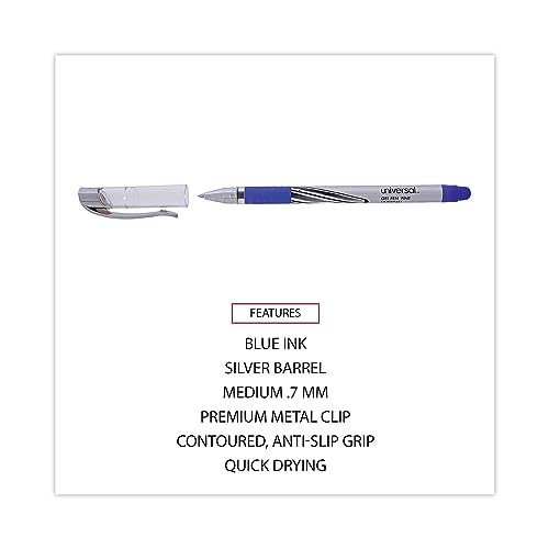 Bolígrafo gel Universal 0.7 mm punta media azul 12 unidades miniatura 3