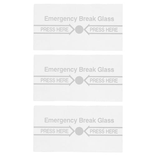 LIFKOME 3 Pièces Couvercle D'Interrupteur De Sécurité Incendie en Verre Dispositif D'Alarme De Bris De Verre Couvercle D'Interrupteur d'urgence Dispositif