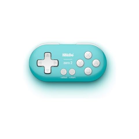 8Bitdo Zero 2 Bluetooth Gamepad Keychain Sized Mini Controller for Switch, Windows, Android, macOS & Raspberry Pi(Turquoise Edition) Cover