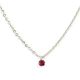 One&Only Jewellery 0.15ct 天然石 ネックレス ペンダント アレルギーフリー ステンレス SS316L (ルビー) One&Only Jewellery 0.15ct 天然石 ネックレス ペンダント アレルギーフリー ステンレス SS316L (ルビー)