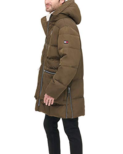 Image of Tommy Hilfiger Men's Heavyweight Quilted Sherpa Hooded Parka