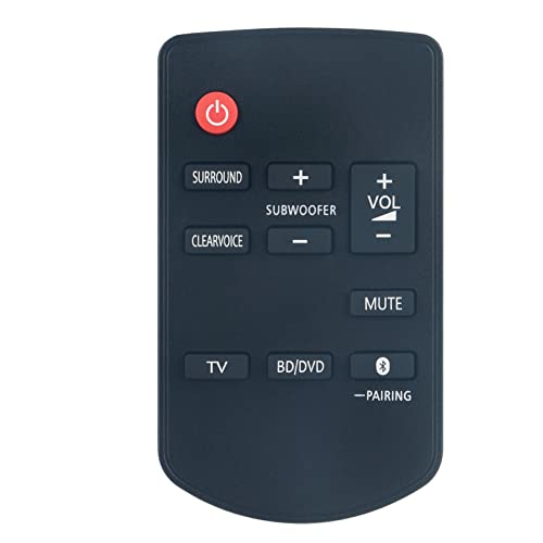 VINABTY N2QAYC000103 Replacement Remote Compatible with Panasonic Sound Bar SC-HTB18 SC-HTB18-GN SC-HTB18-EB SC-HTB18-EB-K SC-HTB18-EG SC-HTB18-GJ SC-HTB18GN SC-HTB18EB SC-HTB18EB-K SC-HTB18EG