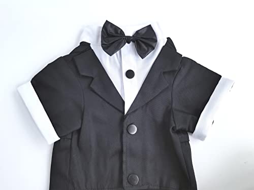 Pawsinside Dog Tuxedo Pet Tuxedo Shirt With Black Bowtie Formal Suit Costume For Wedding Party (X-Large, Black-Collarless) #TOP1
