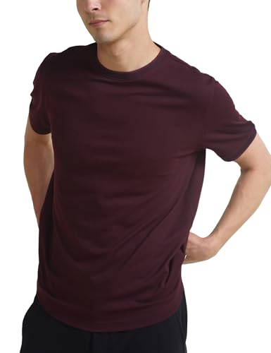 Image of DAMENSCH Statement Pique Textured Tshirt for Man, Thermoregulating, Tonal Rib T Shirt for Men Stylish, Sustainable Recycled Fabric Men T-Shirts