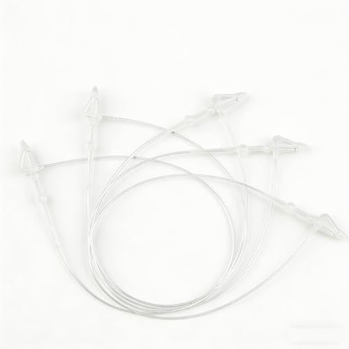 DUZEPA 1000 Stück Kunststoffverschlüsse, Kunststoff-Etikettenschnur, 13 cm lange Schlaufenstifte, transparente, selbstsichernde Sicherheitsetikettenbänder für Preisschilder und Markenetiketten