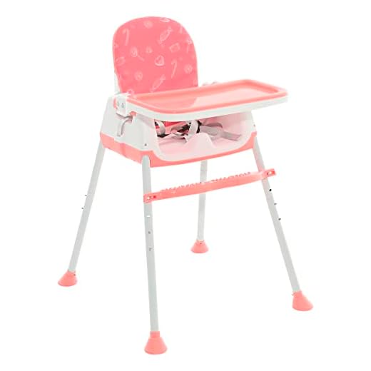 Maxi Baby Cadeira de Alimentação Bebê Portátil Zest 3 em 1,Cinto de 3 pontos, Apoio para os Pés(Até 23kgs), Rosa