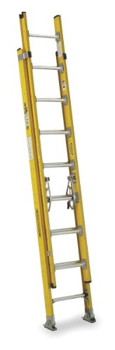 Werner - D7124-2 - Werner Type 1Aa Extension Ladder 24-Step Extra Heavy Duty Fiberglass Yellow, EA