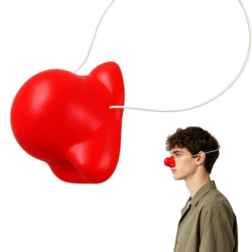 XNFUOE Red Clown Nose Funny Costume Accessory Perfect Comedy Prop Clown Trick Party Supplies for Halloween Cosplay Circus Performances Role Cosplay Costume