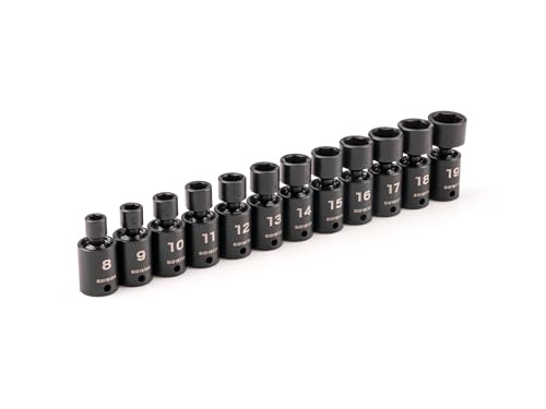 Image of TEKTON 3 /8 Inch Drive Universal Joint Impact Socket Set | SID97002