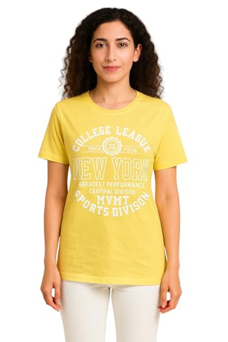 Ladies T-Shirt Cotton Printed Top | Soft, Breathable & Comfortabl...