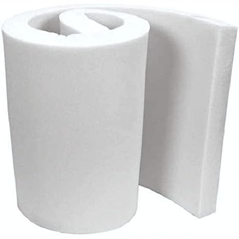 Luxe & Komfort® High Density Upholstery Foam Sheet for Cushion, Seat Pads, Sofa , Dinning Indoor Floor mat Caravan & Camper Vans Outdoor Chair Padding 60 x 20 x 1 Inch (White Foam) Cover