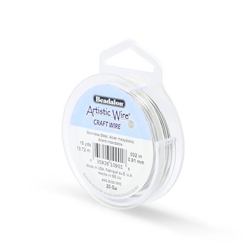 Artistic Wire, 20 Gauge Stainless Steel Craft Wire, 15 yd