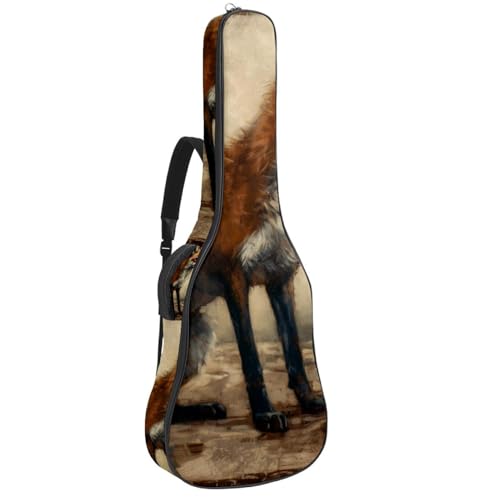 Étui pour guitare de 101,6 cm avec motif renard pour créer partout