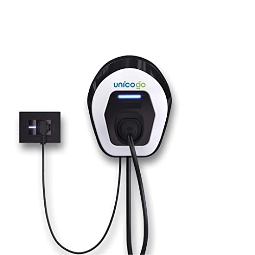 Wallbox Easy smart edition per auto elettrica ed ibridi Plug-In Unicoenergia 7.4kW | Cavo 3 metri di Tipo 2 | Gestione intelligente del Consumo di Energia | Connessione Bluetooth