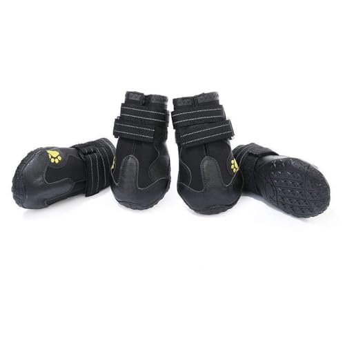 Fuchooky Dog Shoes for Large Dogs Impermeable Dog Booties with Reflective Strip for Hot Pavement Winter Snowy Days Dog Non Slip Protector (7#)
