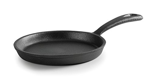 Lacor Magma Mini Sarten Lisa Sin Base, Hierro Fundido, Negro