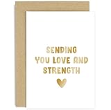 Sending Love and Strength Card - Thinking of You Card for Female Friend - For Men and Women - Surgery, Operation, Cancer Patient, Divorce - Encouragement Sympathy Design