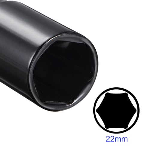 MACHSWON 2Pcs 1/2 Inch Drive - 22mm Deep Impact Socket with 6 Point Design, Heat-Treated Cr-V Steel 78mm Length, Metric Sizes - Image 3