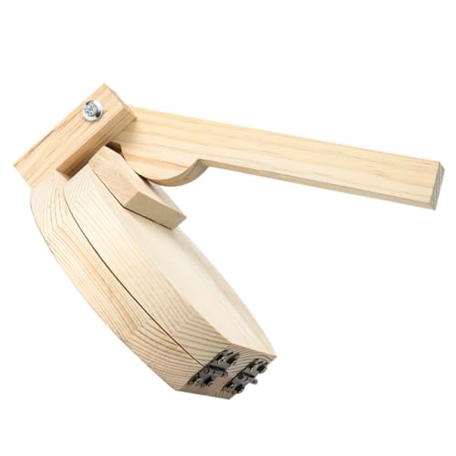 Luxshiny Molde de Madera para Envolver Dumplings Prensa Práctica para Masa Redonda Color Natural Herramienta Manual para Hacer Empanadillas Utensilio de Cocina Madera Hogar