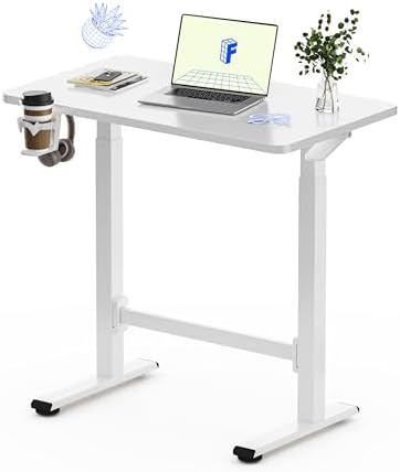FLEXISPOT H7 Plus Gas Spring Adjustable Standing Desk, Mobile Rol...