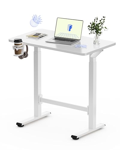 FLEXISPOT H7 Plus Gas Spring Adjustable Standing Desk, Mobile Rolling