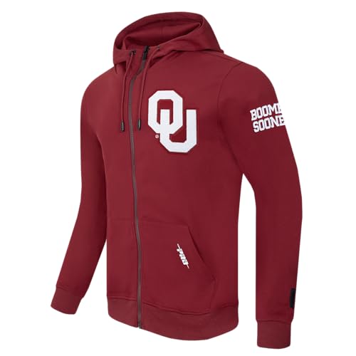Image of Pro Standard Mens College Classic Chenille Cotton Double Knit Full Zip Hoodie