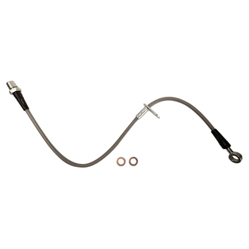 Image of TRQ Front Performance Brake Hose Set Compatible with 2003-2006 Subaru Baja 2003-2008 Forester 1999-2001 Legacy 2000-2009 Outback