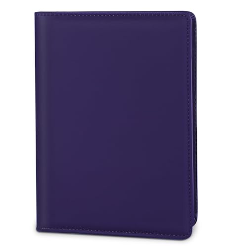 Image of Padfolio /Portfolio Binder, Mini Padfolio Portfolio Binder 5 x 8 Legal Writing Pad, A5 Document Organizer Folder for Men Women. Dark Purple.
