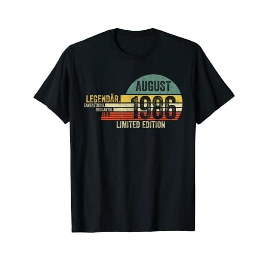 Cumpleaños Regalos Mujer Hombre Legendario Desde agosto 1986 Camiseta