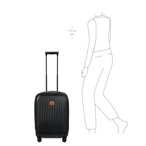 Bric's Taormina Ultra-Light Carry-On Spinner – Airline Approved Expandable Hard Shell Suitcase with TSA Lock, Anti-Tamper Zippers & Built-In USB Port - 21 Inch with Pocket, Black by Bric's - Used condition - Image 6