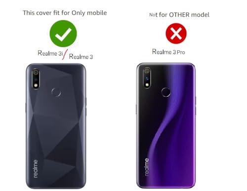 Image of COVERBLACK Rubber Silicone Back Cover for Realme 3 - Transparent