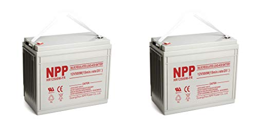 NPP 12V 155ah 12V AGM Deep Cycle Sealed Lead Acid Maintenance Free Battery,12V 3000Watts,500Watts/ Cell High Rate SLA UPS Battery (2 Pack)