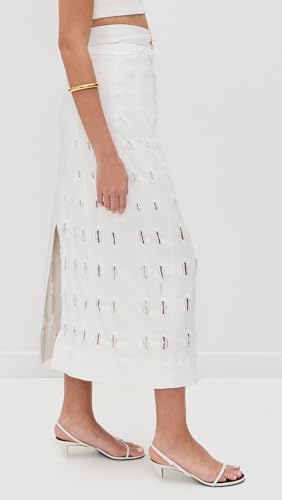 AMUR Women's Jay Textured Twill Midi Skirt4