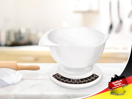 Soehnle Analoge Küchenwaage Culina Pro, mit 2,5l Rührschüssel, weiß/schwarz – Ansicht 3