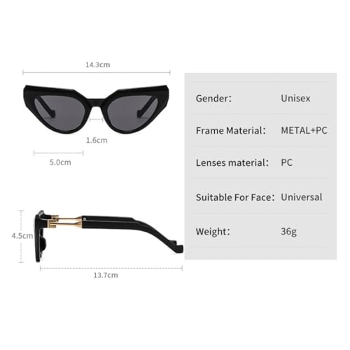 Lunettes de soleil œil de chat léopard de luxe avec verres dégradés géométriques rétro