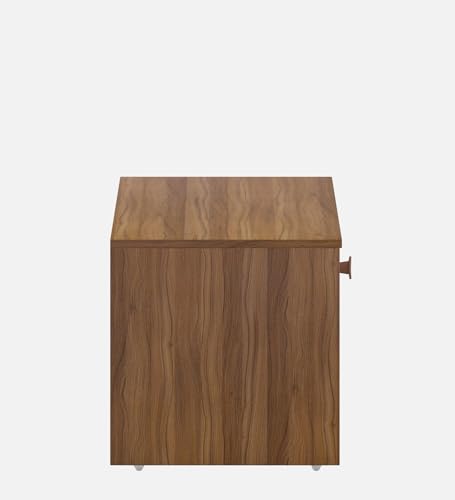 Image of Stanley Bedside Table | Engineered Wood | Exotic Teak Finish | Elegant and Sturdy | Bedroom Side Table | Knock-Down Delivery | 36-Month Warranty