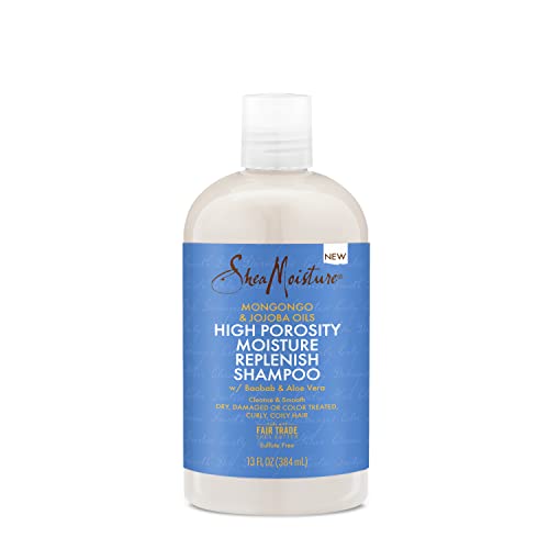 SheaMoisture High Porosity Moisture Replenish Shampoo for Curly and Coily Hair Sulfate-Free Hair Shampoo 13 oz
