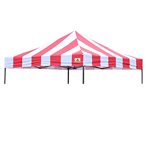 Image of ABCCANOPY Replacement Canopy Top for Pop Up Canopy Tent 10x10 Red Stripe