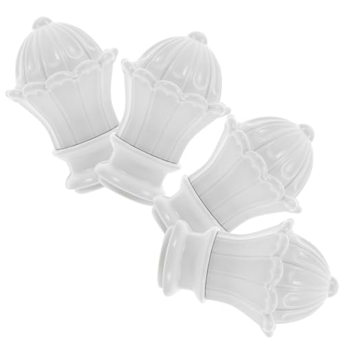 JEWEDECO �J�[�e�����[���J�o�[ 26�`28mm�p �v���X�`�b�N���t�B�j�A�� 4�Z�b�g �������p�G���h�L���b�v ���[�}�����b�h�Ή�