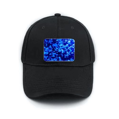 Casquette noire réglable méduse bleue contre le soleil d'été